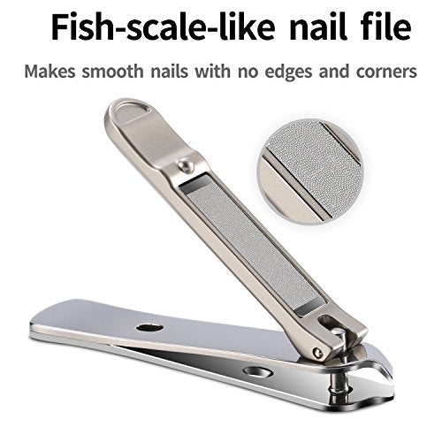 Nail Clippers, Cuticle Clipper, Medical Grade Stainless Steel, Sharp and Durable Nail Cutter for Men and Women (M-1110plus)