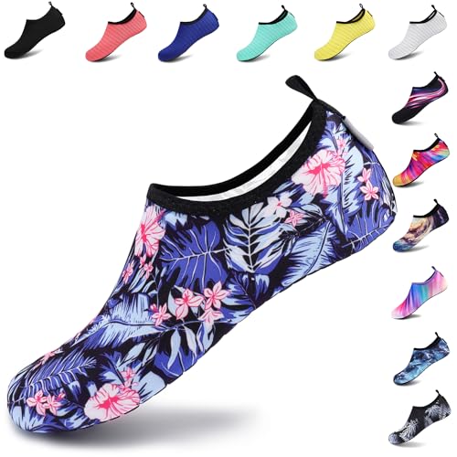 VIFUUR Water Sports Unisex Shoes Blue/Leaf - 5.5-6.5 W US/ 4.5-5.5 M US (36-37)