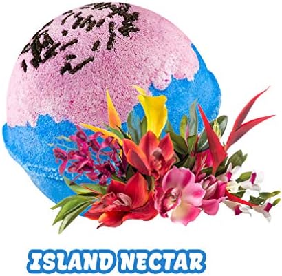 Bath Bombs with Necklace Mermaid Inside - Extra Large Bath Ball (8 oz) in Giftable Box, 100% Natural Ingredients for Sensitive Skin Gift for Girl (Mermaid Night)