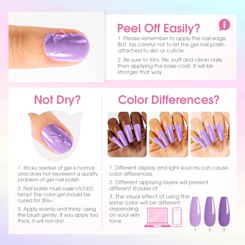 ROSALIND 30PCS Gel Nail Polish Set, 26 Classic Colors Gel Polish kit with Base Coat Glossy Matte and Glitter Top Coat Gel Nails Set All Seasons Collection Gift for Women