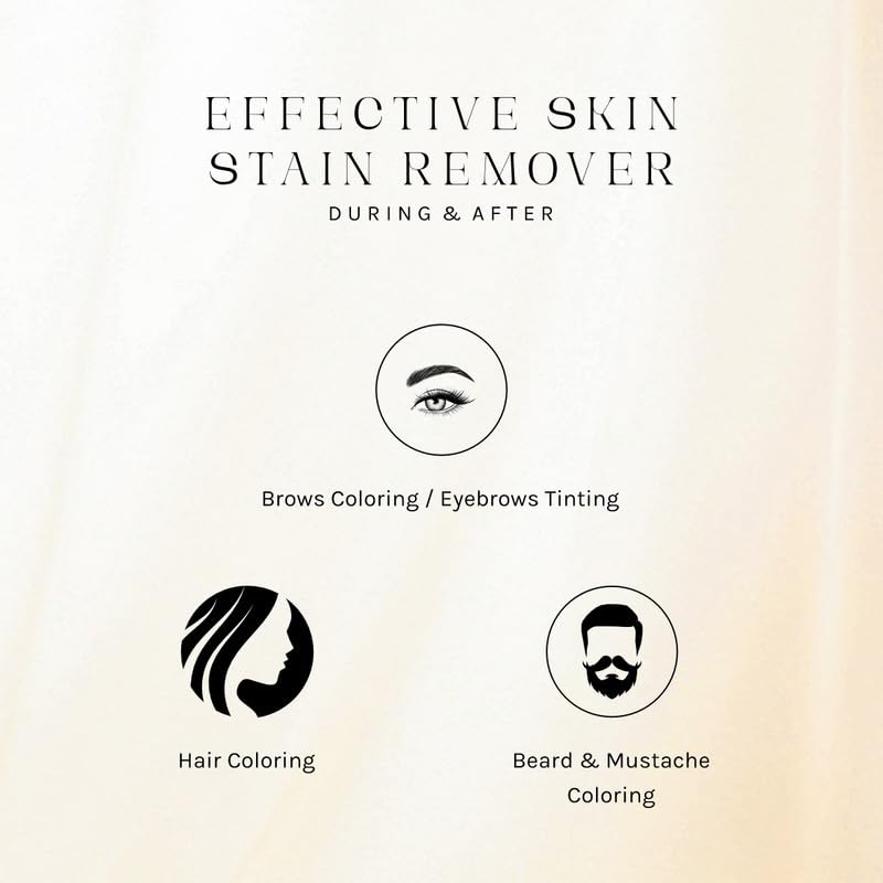 Mina Henna Tint Stain Remover, Softly removes hair color from the scalp, skin around from the eyebrows, hair, beard and mustache quickly and gently 200ml, colorfix hair color remover