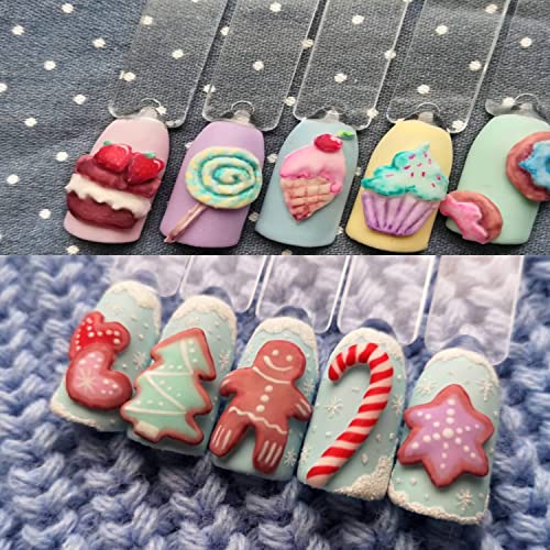 14 Colors Sculpture Painting Nail Gel Set, 3D Nail Carved Gel Sculpture Creative DIY Decoration Painting Glue Soak Off UV, with 1 Carved Painting Pen (14PCS)