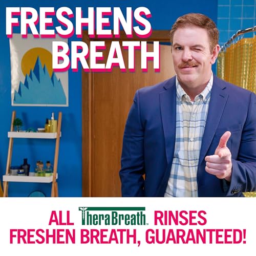 TheraBreath Anticavity Fluoride Mouthwash, Sparkle Mint, Dentist Formulated, 1 Liter