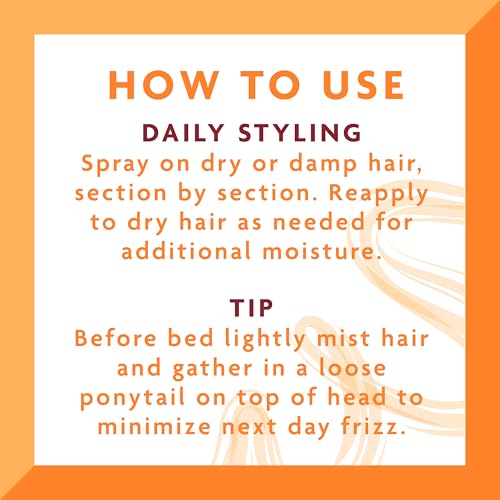 Cantu Comeback Curl Next Day Curl Revitalizer Mist with Shea Butter for Natural Hair, 12 fl oz