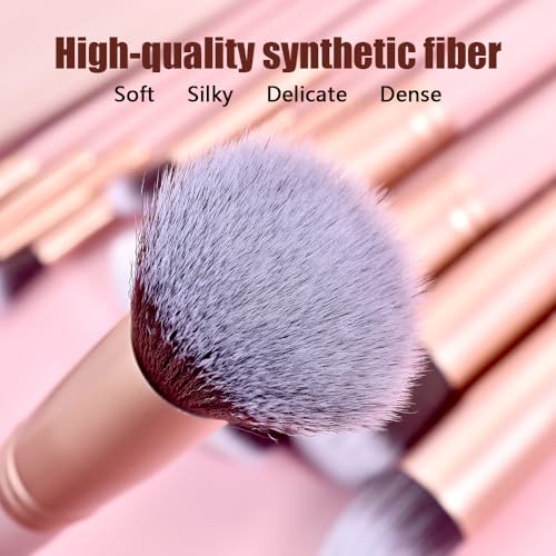 33PCS Makeup Foundation Brushes Tool Set with Sponges, Eyelash Curlers, Powder Puffs, Silicone Washing Bowls, Eye Aids, Nano Spray Bottles, Exfoliating Face Brushes, Eyebrow Trimming, Storage Bag