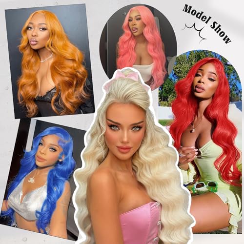 30 Inch 613 13x6 Lace Front Wig Human Hair 200 Density Blonde Body Wave Lace Front Wigs Human Hair Blonde Wig Human Hair 613 HD Lace Frontal Wigs Human Hair Pre Plucked 613