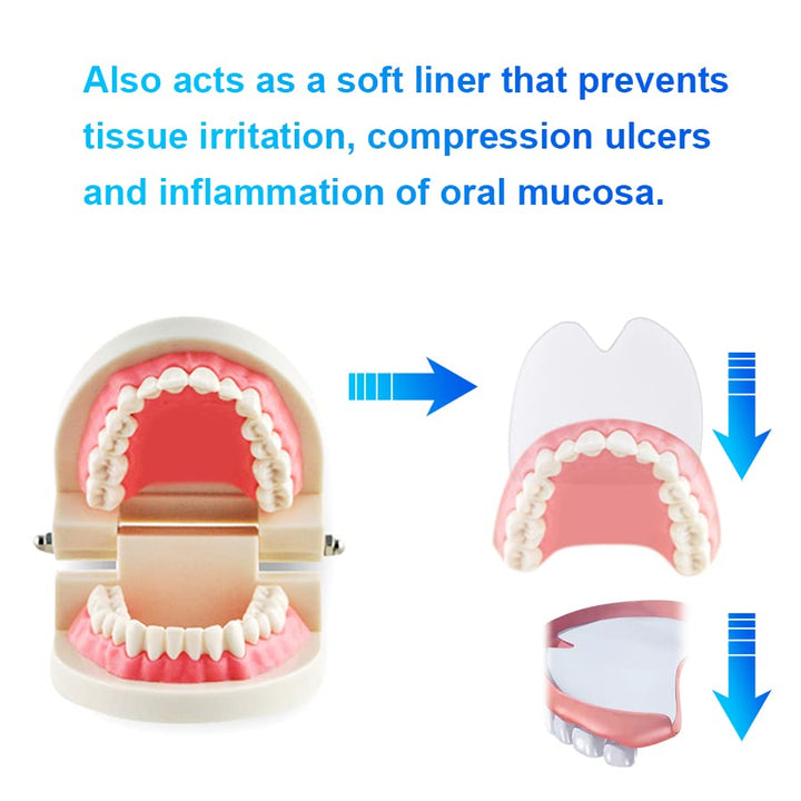 120 Pads (4 Pack) Free Long-Lasting Upper Denture Adhesive Cushion, Denture Adhesive Soft Pad for Secure Hold and Food Seal (Upper)