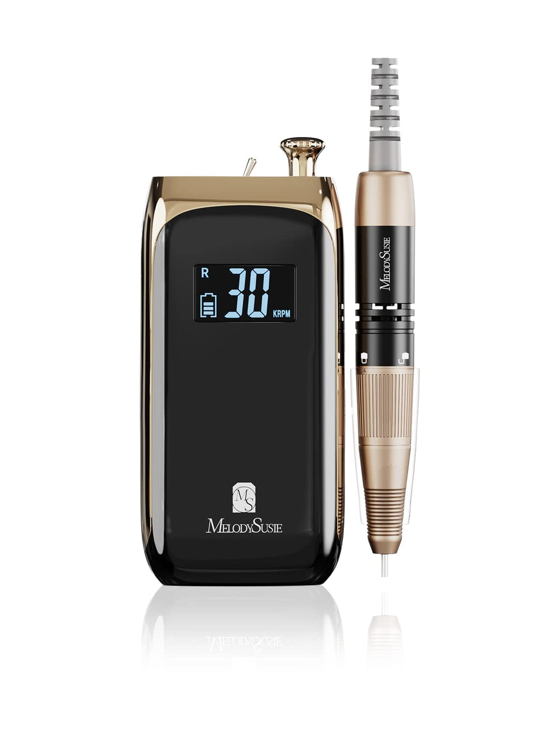 MelodySusie Nail Drill Machine, Electric Nail File Professional for Acrylic Nail, Rechargeable Cordless Portable E File 6 Nail D