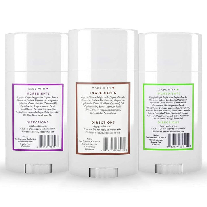 Native Deodorant | 72-Hour Odor Control | Aluminum-Free, Coconut & Vanilla, 2-Pack