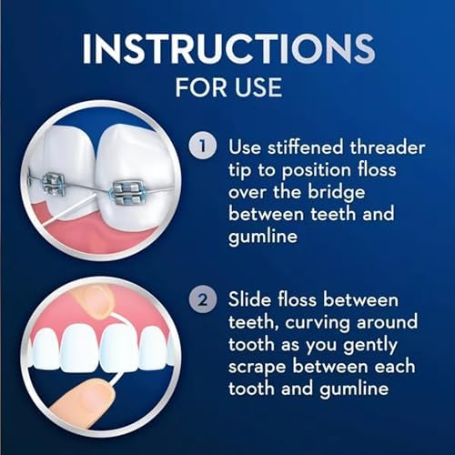 Oral-B Threader Floss 30 Count: 6 Envelopes of 5 Threaders (Pack of 3)