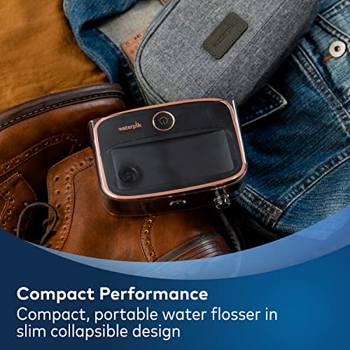 Waterpik Sidekick Portable Water Flosser, Perfect for Travel & Home, ADA Accepted, Black/Copper WF-04