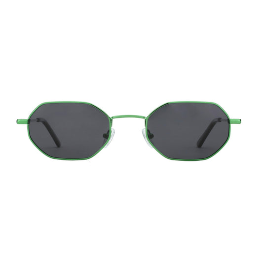 ZENOTTIC Small Octagonal Polarized Sunglasses for Women Men Hippie Metal Frame Retro Rectangle Sun Glasses