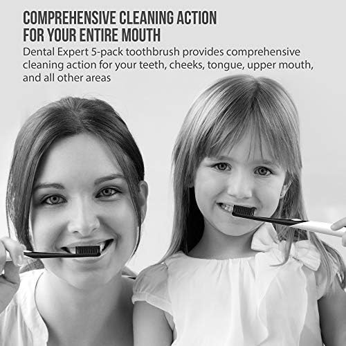 Black Charcoal Toothbrush Ultra Soft for Sensitive Gums - Teeth Whitening Brush for Adults & Children [Extra Family Pack] Super Soft Tip Bristles