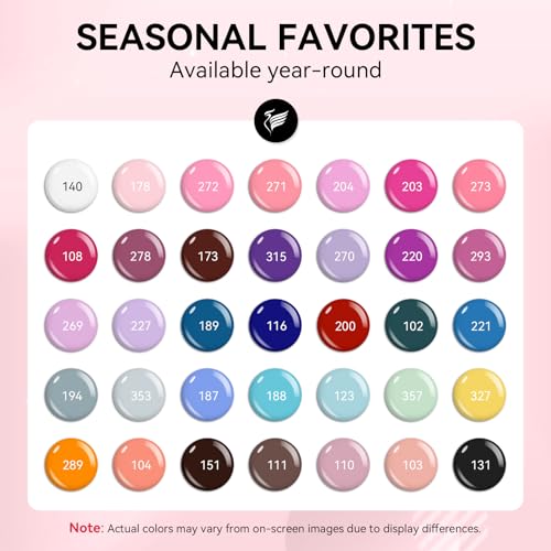 phoenixy 51 PCS Gel Nail Polish Kit with U V Light, 35 Colours Gel Polish with 5 Pcs Base Top Coat Manicure Starter Nail Polish Set Gifts for Women ST9012