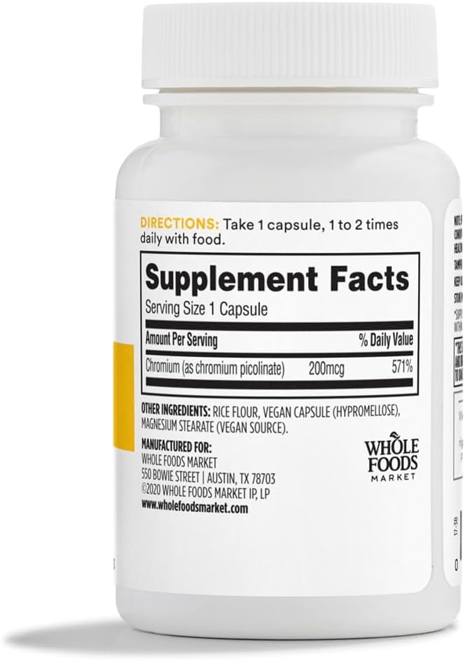 365 by Whole Foods Market, Chromium Picolinate 200 MCG, 100 CT