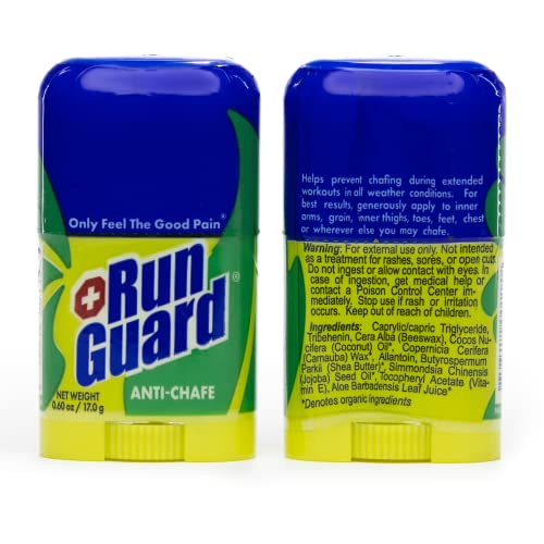 Anti-Chafing Stick - Made with 100% Plant-Based Ingredients Plus Beeswax. Works for All Distance Runners from 5K Walks/Runs to 100 Mile Ultra Marathons (0.6oz - pack of 4)
