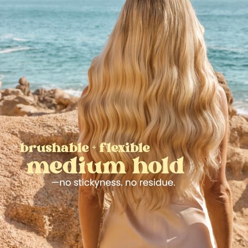 Beachwaver Everyday Flex Medium-Hold Hairspray - Full Size (8.4 Oz) | NEW! Flexible, Long-Lasting, Medium Hold - Reduces Frizz & Adds Shine | Brazilian Berry Fragrance