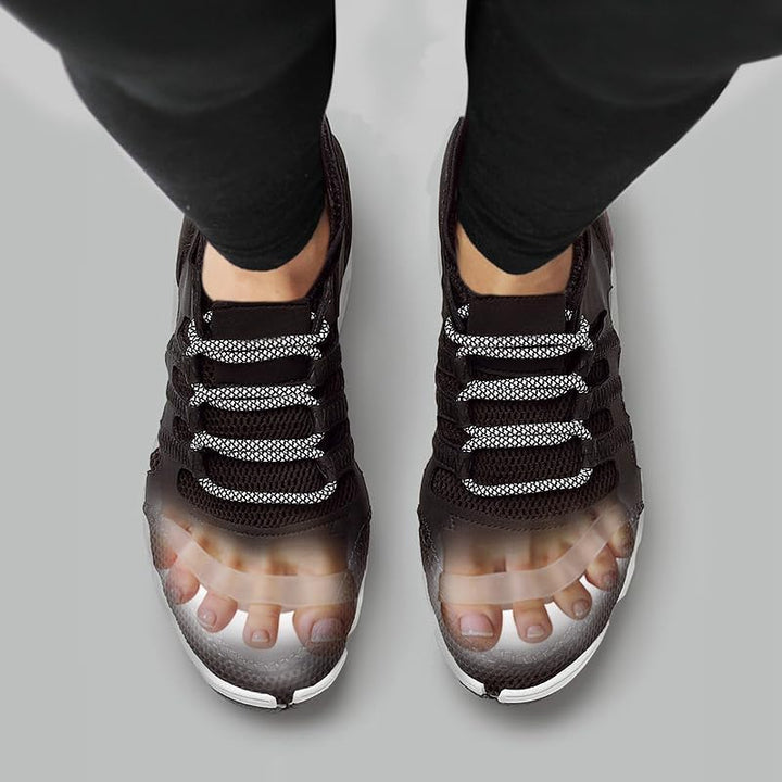 Awesome Toes Spacers & Separators, Fast Pain Relief from Hammertoe & Bunions, Two Pairs in Stylish Wooden Box, Latex-Free Rubber Toe Stretchers Used for Walking, Running & Yoga Practice