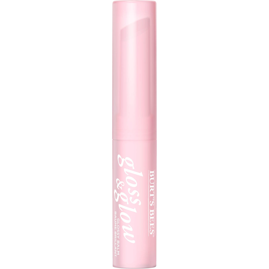 Burts Bees Gloss and Glow Glossy Balm, 100% Natural Origin, Eat, Drink and Be Cherry, 1 Tube, Pack of 2