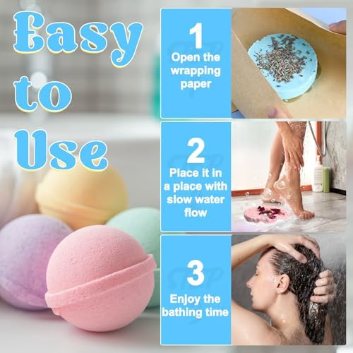 Bath Bomb Making Kit- 49Pcs DIY Bath Bomb Kit for Aldult, Make Your Own Shower Bombs, Spa Craft Kits with Bath Bomb Press, Molds, Bath & Bathing Making Supplies Gifts for Mom Women