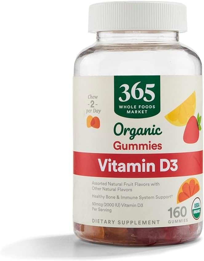 365 by Whole Foods Market, Organic Vitamin D3 Gummy, 160 CT