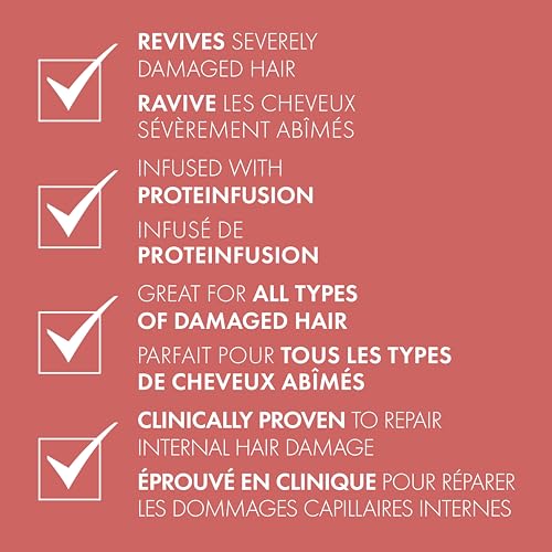 Nexxus Bond Repair Shampoo, Conditioner & Intense Rebond Treatment Bundle Amino Bond 3 Pack for All Types of Damaged Hair, with Keratin Protein and Amino Acids,