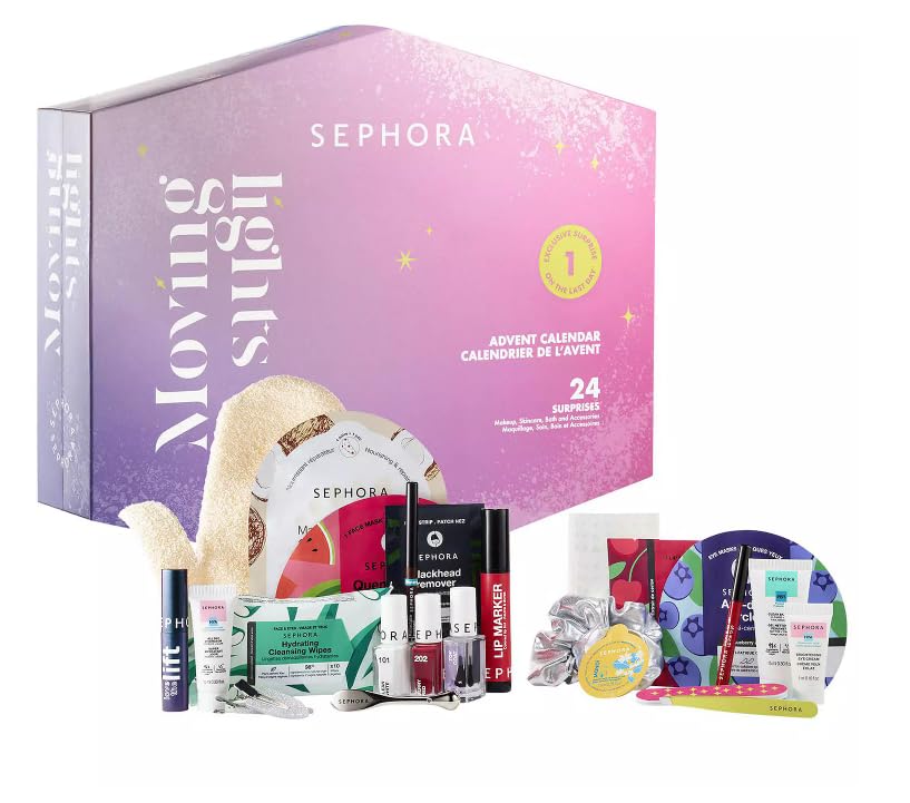 Sephora Collection Calendar - 24 Makeup, Skincare, Bath, and Accessory Gifts to Discover - Including One Exclusive Surprise.