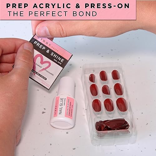 AIRRE 220 Professional Alcohol Prep & Shine Nail Wipes (3in1) Alcohol Wipes for Gel Nails, Acrylic Nails, Press-On Nails & Tips. Removes Sticky Gel Layer Residue, Preps UV/LED Gel Polish & False Nails
