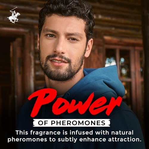 Beverly Hills Polo Club Sexy + Pheromones Alpha EDP Spray - Pheromone Cologne for Men with Natural Essential Oils, Long-Lasting Fresh Scent - Bergamot, Black Pepper & Vanilla Notes - 100ml