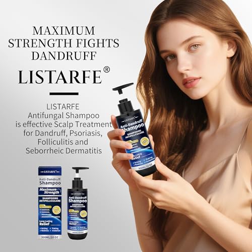 Dandruff Shampoo for Men and Women, Anti-Fungal Shampoo for Psoriasis & Seborrheic Dermatitis – Scalp Treatment for Itching, Flaking & Redness Relief, 300ML