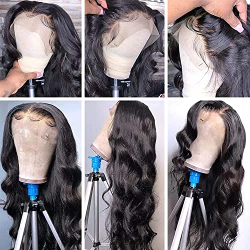 30Inch 13X6 Lace Front Wigs Human Hair Body Wave 200% Density HD Transparent Lace Frontal Wigs Body Wave Pre Plucked Glueless Wigs Human Hair for Women With Baby Hair