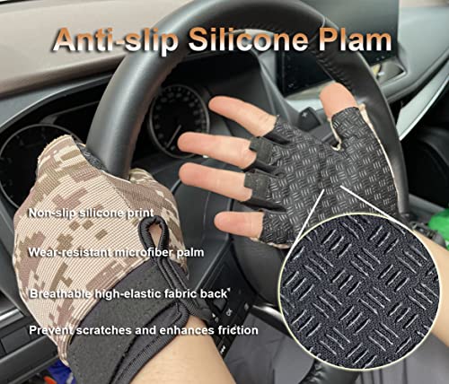 Fingerless Gloves Bicycle Gloves, Tactical Gloves Airsoft Gloves Training Gloves Fishing Gloves, Biking Gloves Men & Women (Black, Small)