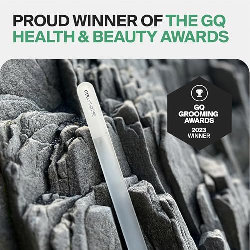 GERMANIKURE Czech Crystal Glass Nail File 3 Pack in Suede Leather Case - Professional Manicure & Pedicure Products for Smooth Easy Shaping of Natural Nails