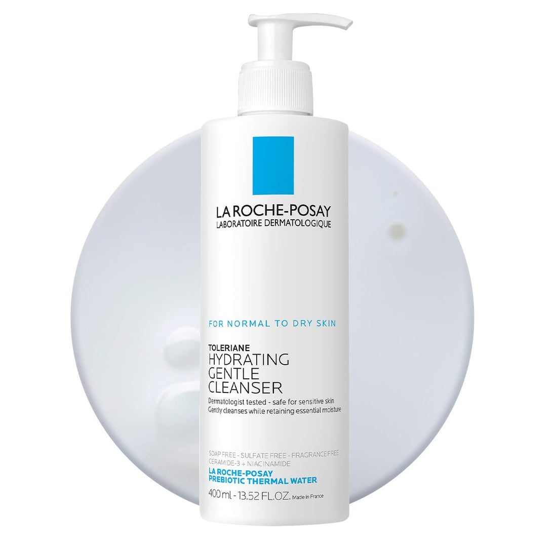 La Roche-Posay Toleriane Hydrating Face Cleanser | Niacinamide & Ceramides | Fragrance-Free, For Sensitive Skin