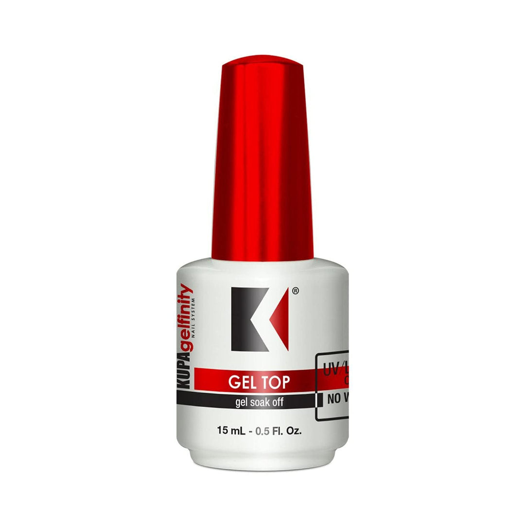 Kupa Gelfinity - Soak Off Gel - Top Coat Glossy Finish (No-Wipe) 0.5 Fl Oz
