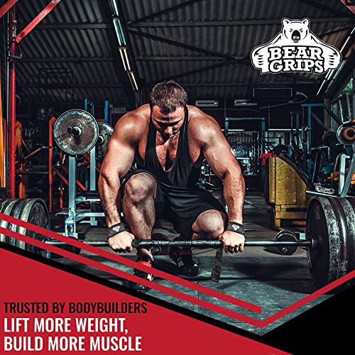 Bear Grips Lifting Straps Gym, Wrist Straps for Weightlifting, Gym Straps, Weightlifting Straps, Deadlift Straps, Weight Lifting Straps for Men, Weight Straps Lifting Women, 2 Lifting Strap | Blue