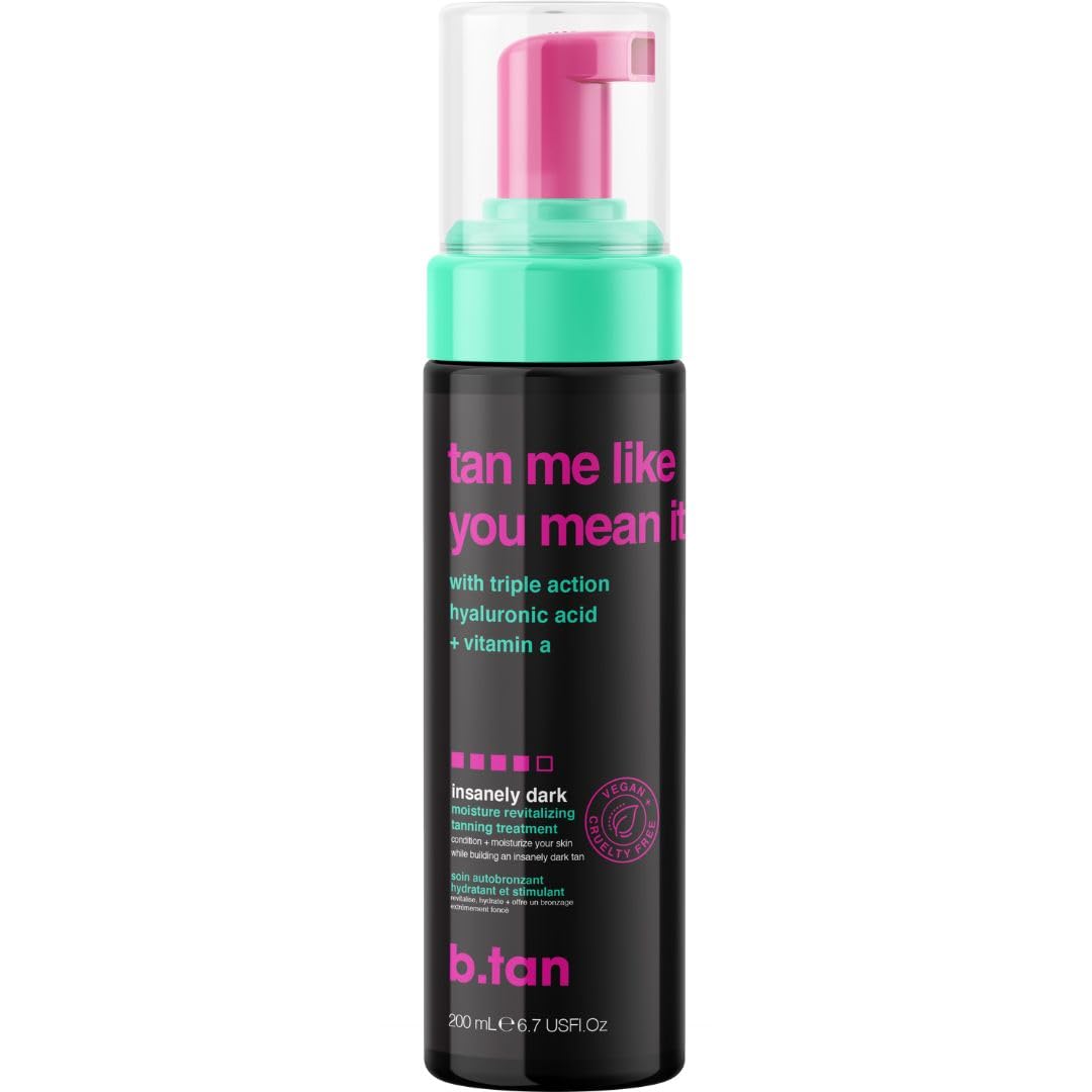 Dark Self Tanner Mousse | 1-Hour Express Bronzing Foam for Face & Body