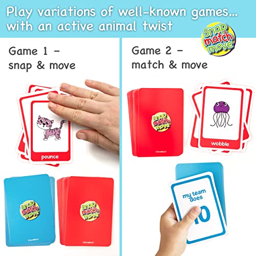 Animal Cards for Kids, All Animal Games Action Cards, Fun Exercise Games for Kids Animal Cards, Exercise Cards for Kids & Gross Motor Games for Kids, Preschool Card Games & Animal Cards for Toddlers