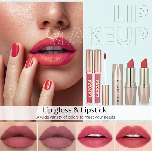 Makeup Kit for Teens for Women Full Kit Includes 20 Colors Eyeshadow Palette Foundation & Face Primer Makeup Sponge Eyebrow Soap Winged Eyeliner Stamp Gift Set