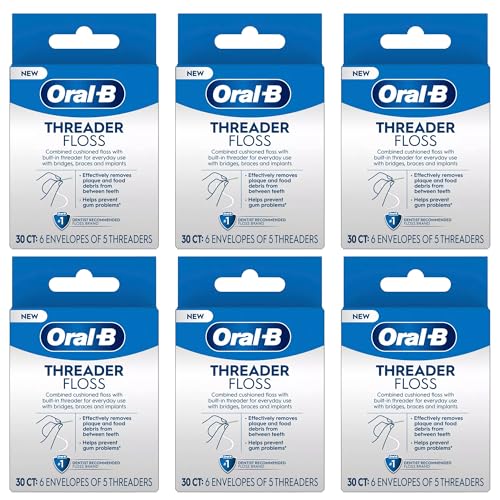 Oral-B Glide Threader Floss, 30-Count (Pack of 6)
