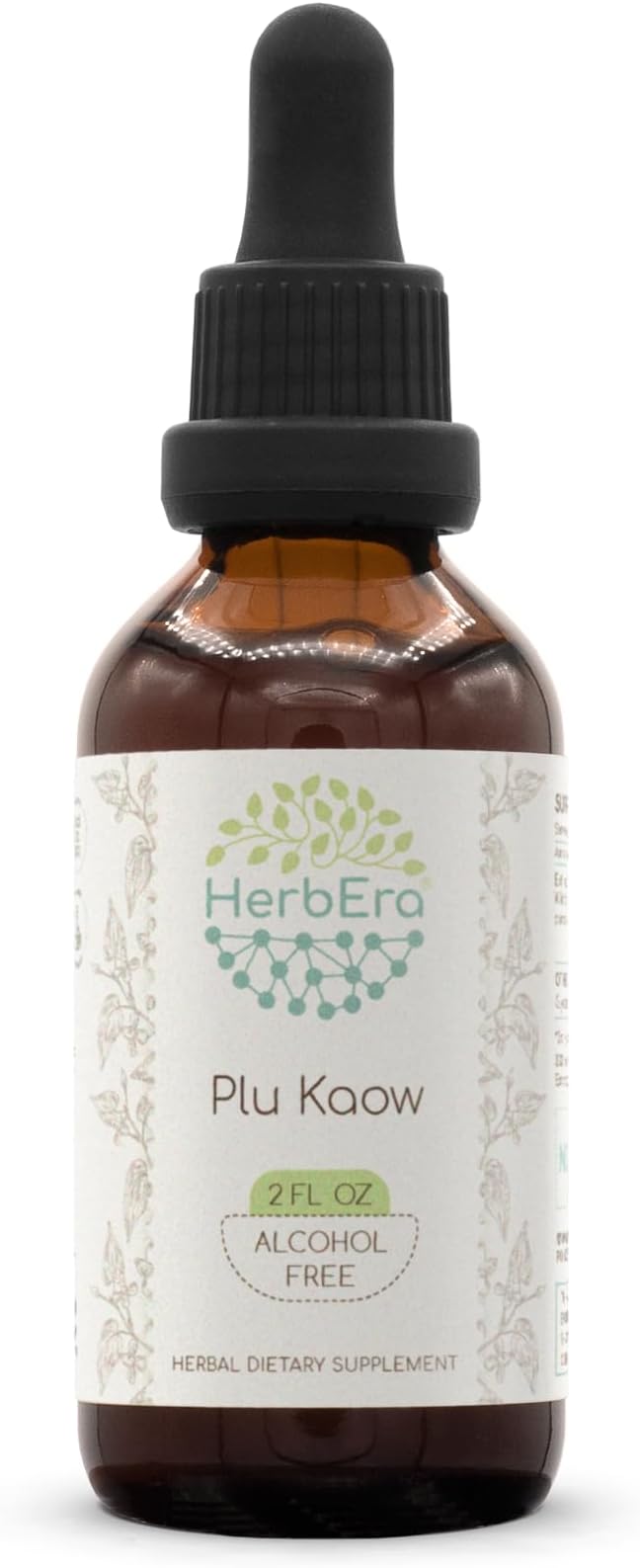 Plu Kaow B60 Alcohol-Free Herbal Extract Tincture, Concentrated Liquid Drops Natural Wildcrafted Yu Xing Cao (Houttuynia Cordata) Dried Herb (2 fl oz)