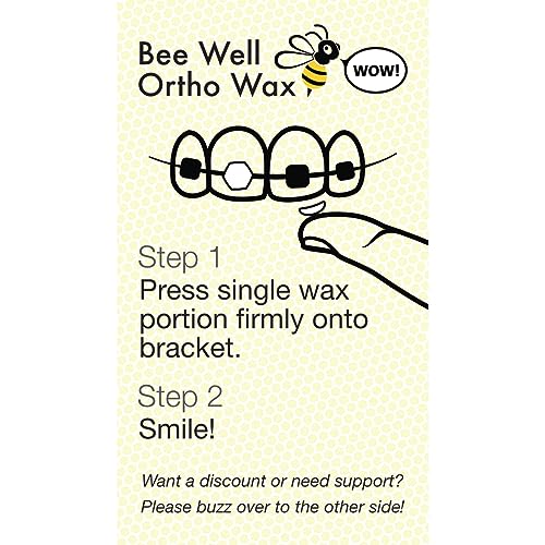 Bee Well Ortho Wax | Pure | All Natural Extra Firm Braces Wax | Protect, Prevent & Relieve Orthodontic Braces Discomfort & Mouth Pain | 2 Recyclable Jars | 150 Total Pieces of Wax for Braces