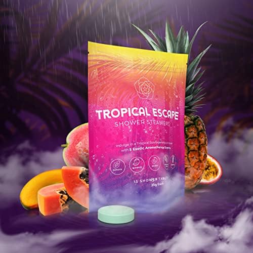 Aromatherapy Shower Steamers 15-Pack - Exotic Fruity Scents, Relaxing Spa Experience, Ideal Gift for Women & Men
