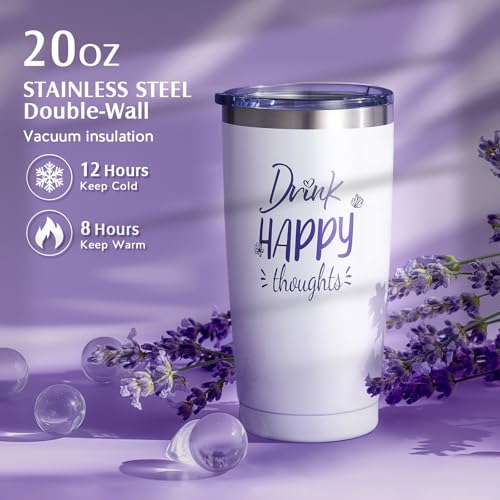 YFONG 8 Pcs Luxury Spa Gift Set for Women, Relaxing Happy Birthday Package for Mom Wife Her Best Friends Sister, Mothers Day Gifts Idea, 20 oz Tumbler – Ultimate Self-Care Get Well Soon Bundle Basket