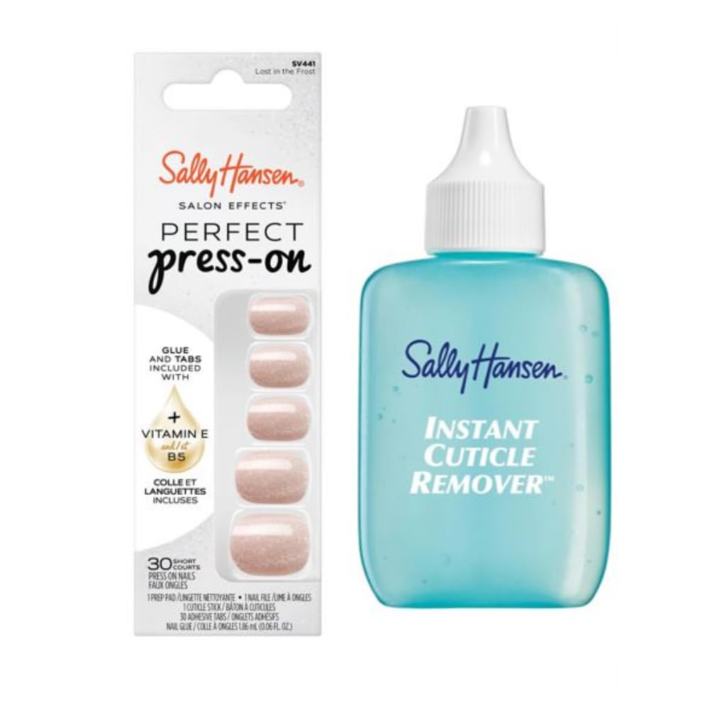 Sally Hansen Instant Cuticle Remover | Press-On Nails Kit for Nail Care