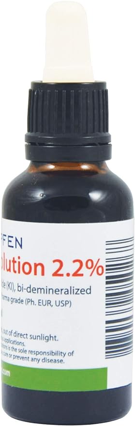 2.2% Lugol's Iodine Solution 1 Fl Oz - 30 ml | Pharmaceutical Grade Ingredients | Lugols Solution Made with Iodine and Potassium Iodide | Heiltropfen®