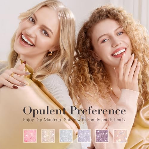 AZUREBEAUTY Nude Nail Dip Powder Colors 28g/1oz Dipping Powder Glitter 2X Shining Glitter French Art Starter Manicure Beginner DIY Salon Home Gift Long Lasting Dip Nail Powder