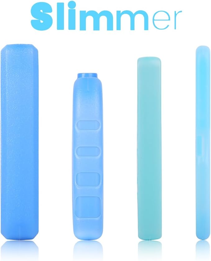 Bodaon Ice Packs for Lunch Boxes, Lunch Cooler Bag, Reusable Small Lunch Box Ice Pack for Cooler, Lunchbox Accessories, Lunch Bag Freezer Long Cold Blue Ice Packs Blocks for Coolers, Kids, Adults