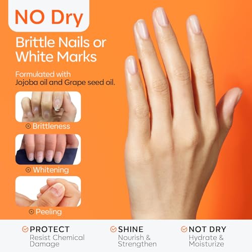 Modelones Nail Polish Remover, Acetone Nail Polish Remover Enriched with Jojoba Oil Gel Polish Remover for Gel Glue Acrylic Dip Powder Remover for Home Salon(8 FL.Oz., Pack of 2)