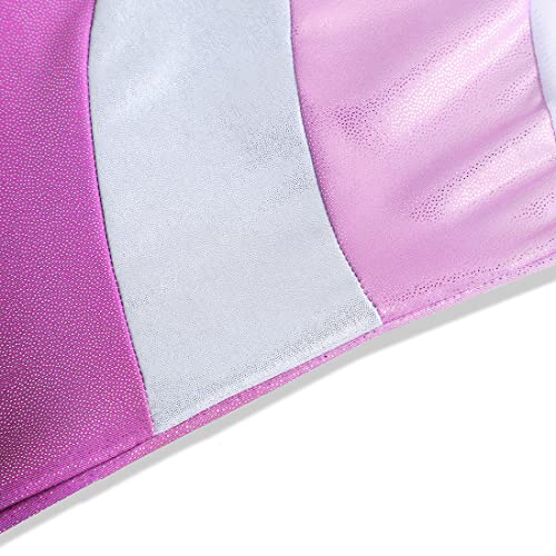 DAXIANG Gymnastics Leotards for Girls, Leotard for Girls Gymnastics Outfit Black Shorts Dance Unitard Biketards Blue Pink